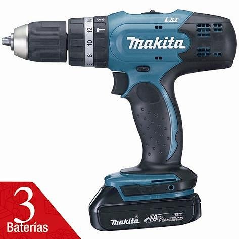 APARAFUSADORA  MAKITA BHP453RHE3 BATERIA 18 VOLTES APARAFUSADORA MAKITA BHP453RHE3 BATERIA 18 VOLTES COM MALA