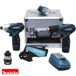 kit ferramentas Makita com mala alumínio aparafusadora e berbequim