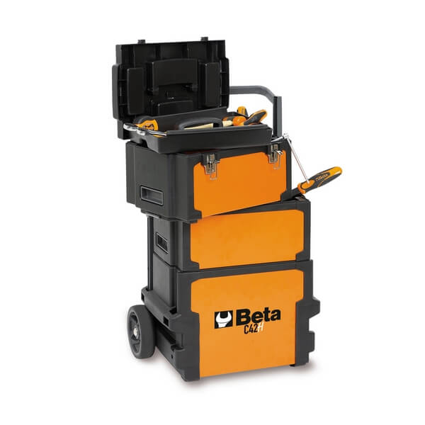 Mala de ferramentas tipo trolley com 3 módulos c42h-2 Beta Mala de ferramentas tipo trolley com 3 módulos c42h- Beta