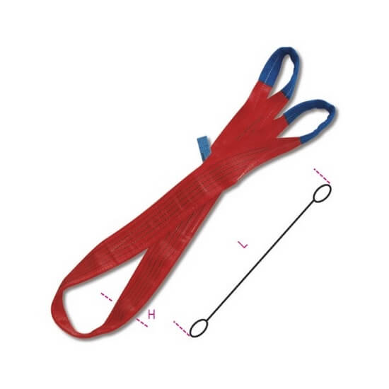 Estropos de elevação- Beta Ferramentas Estropos de elevação, vermelho, 5t tecido duplo