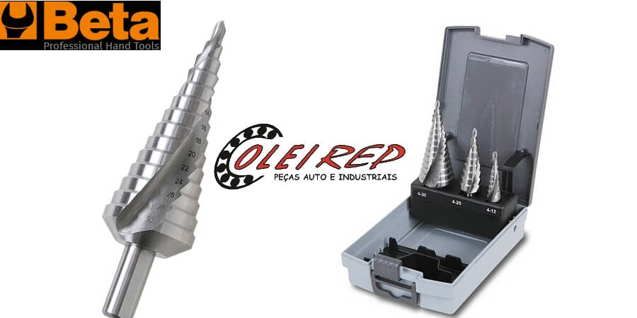 Jogo de 3 fresas cónicas, em HSS, eficácia de desbaste aumentada