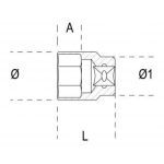 Chave de caixa 3/8", boca de 12 faces | FERRAMENTAS BETA 910 B22