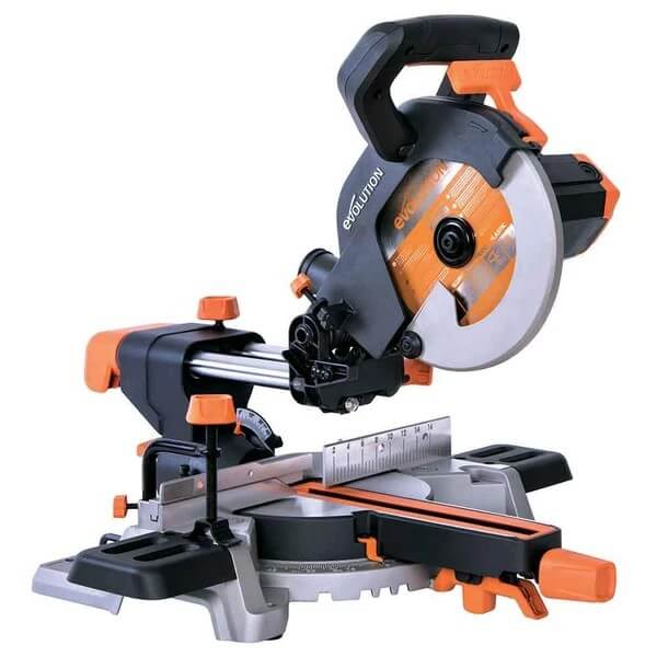 serra de meia esquadria - R210SMS Evolution Rage plus Serra de esquadria deslizante Evolution R210SMS 210 mm